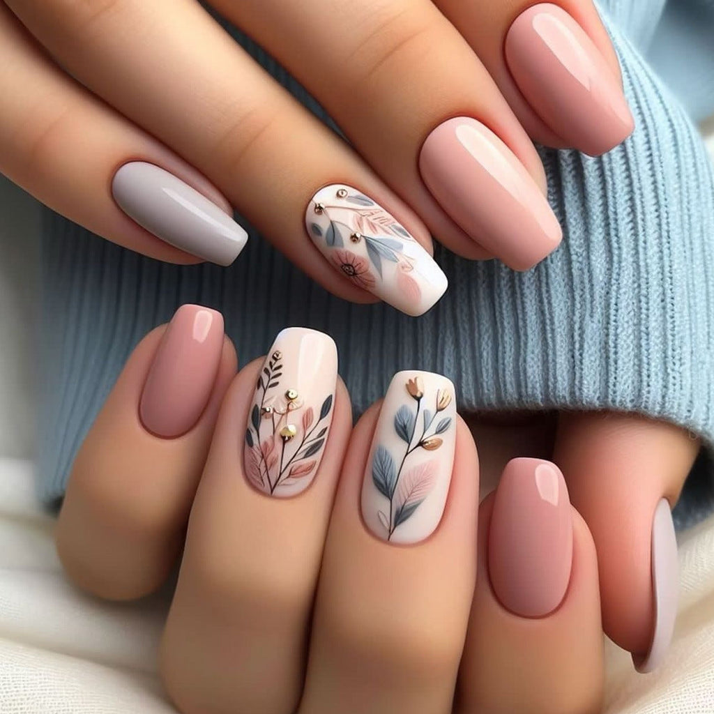 Siopsrl | Botanical Floral Press-On Nail Art Siopsrl