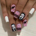 Halloween Fake Nail Set with Creative Scary Motifs Siopsrl