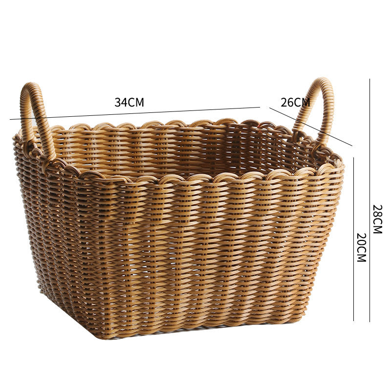 Stylish Woven Storage Basket with Ergonomic Handles Siopsrl
