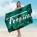 Siopsrl | Beach towel with tropical leaf design Siopsrl