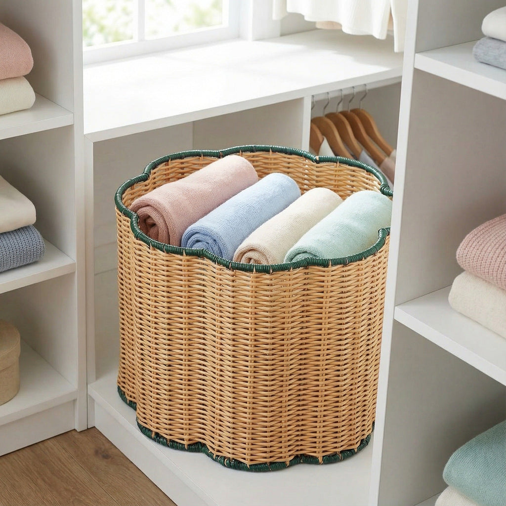 Stylish storage basket with wavy edge Siopsrl