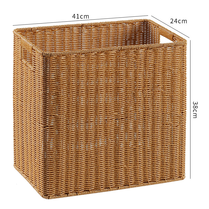 Handcrafted Rectangular Wicker Storage Bin Siopsrl
