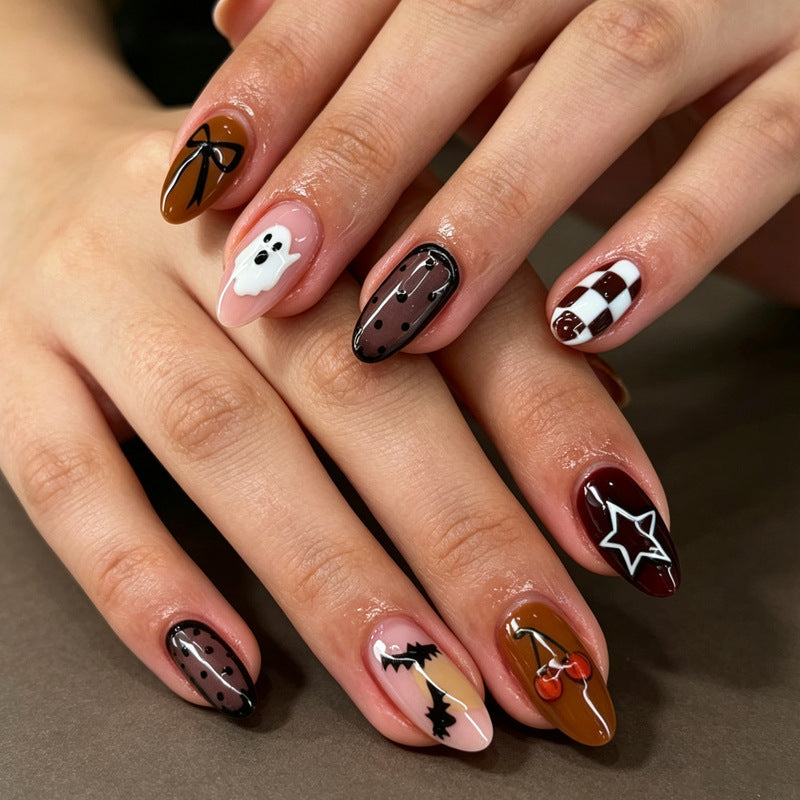 Halloween-Themed Press-On Nail Art Set Siopsrl