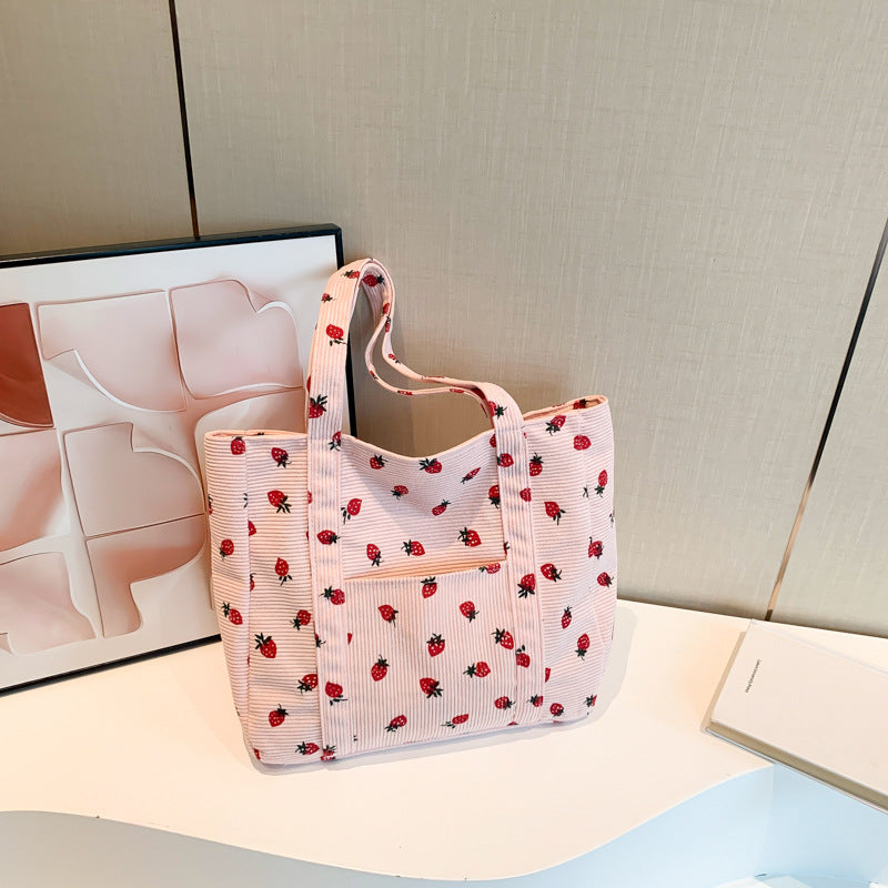 Siopsrl | WoStylish Corduroy Shopping Tote Siopsrl