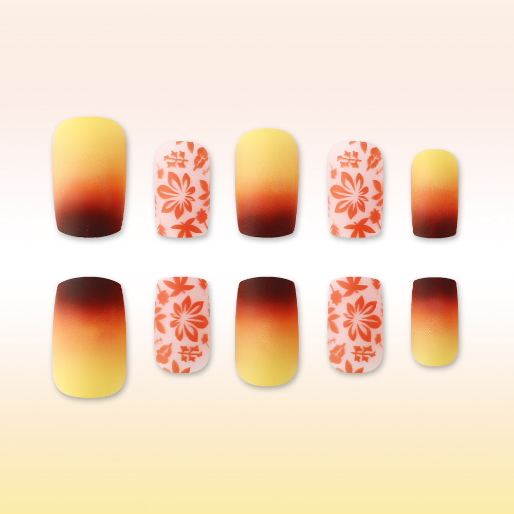Siopsrl | Artistic Gradient Floral Nail Design Siopsrl