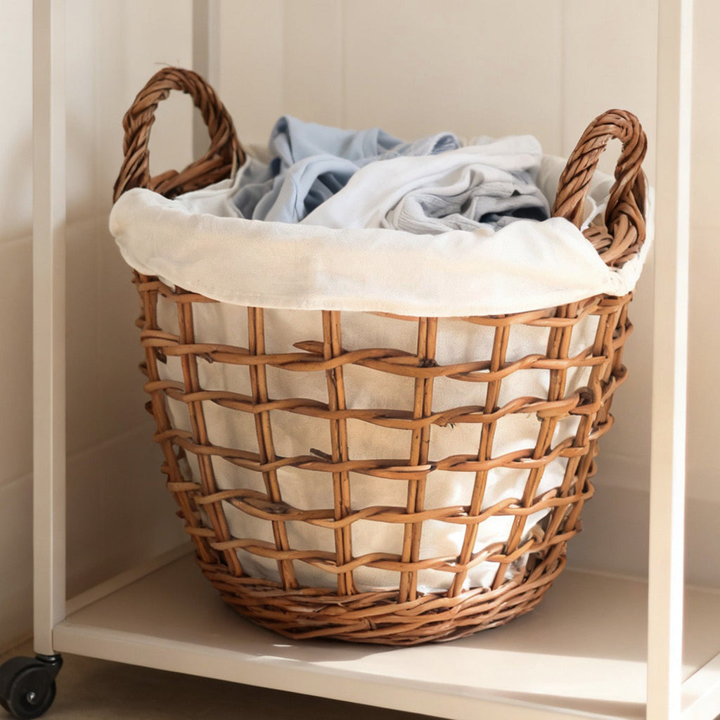 Handcrafted storage basket with cotton lining Siopsrl
