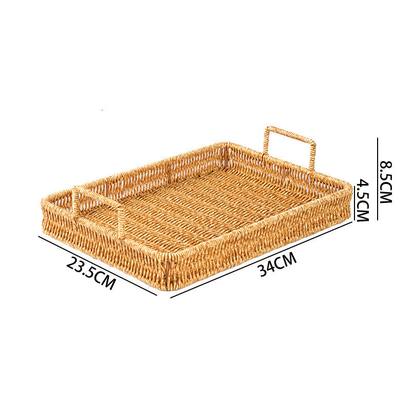 Women's Rectangular Basket with Integrated Handles Siopsrl