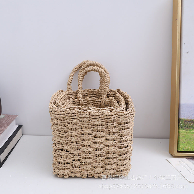 Natural Fiber Handwoven Storage Basket Siopsrl