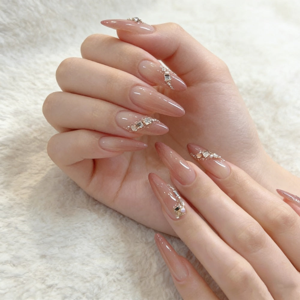 Siopsrl | Artistic Press-On Nail Set with Unique Bow and Heart Accents Siopsrl