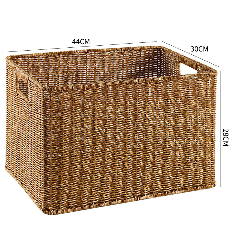 Handcrafted Rectangular Wicker Storage Bin Siopsrl