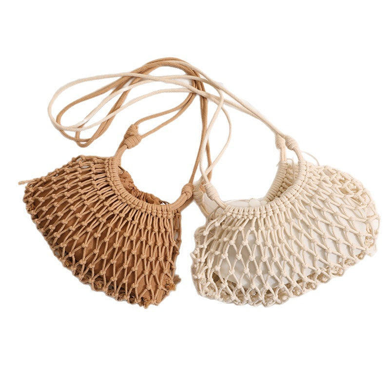 Siopsrl | Fine macrame crossbody bag with reinforced carrying strap Siopsrl