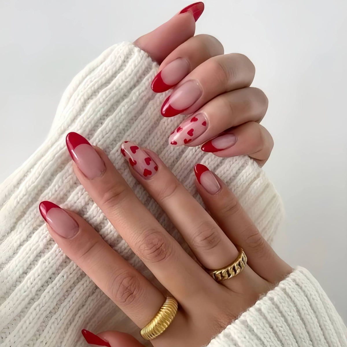 Siopsrl | Artistic Heart Designed Press-On Nail Set Siopsrl