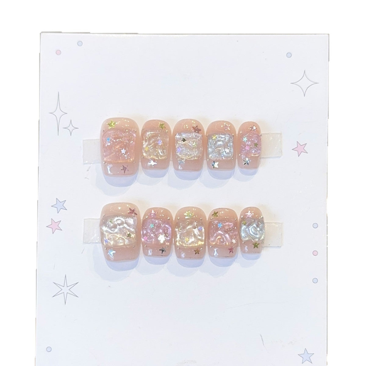 Siopsrl | Artificial Nails in Innovative Glitter Design Siopsrl
