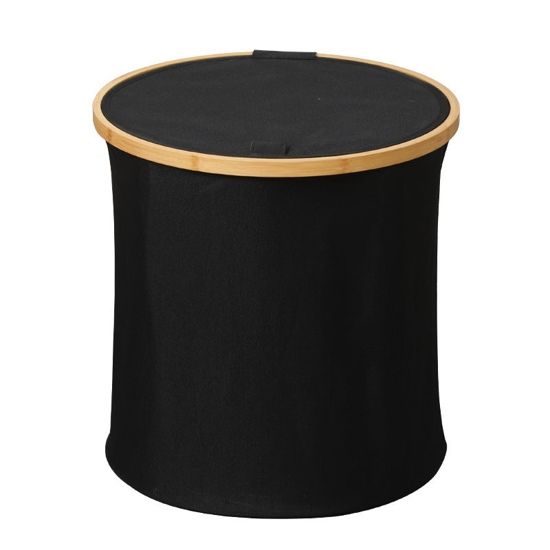 Practical laundry container with bamboo lid Siopsrl