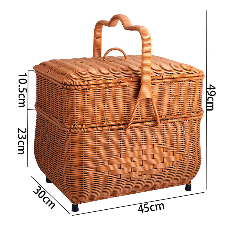 Multi-Tiered Woven Storage Basket Siopsrl