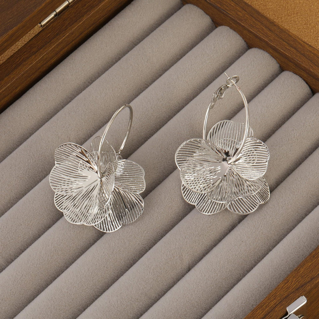 Siopsrl | Floral Filigree Hoop Earrings Siopsrl