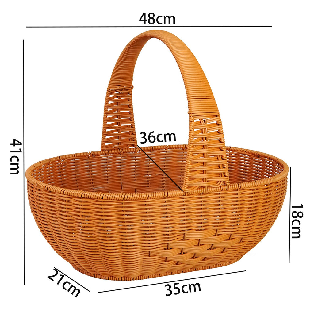 Large Woven Garden Picnic Basket Siopsrl