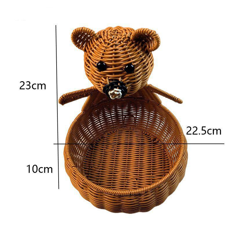 Cute Animal-Themed Woven Storage Basket Siopsrl