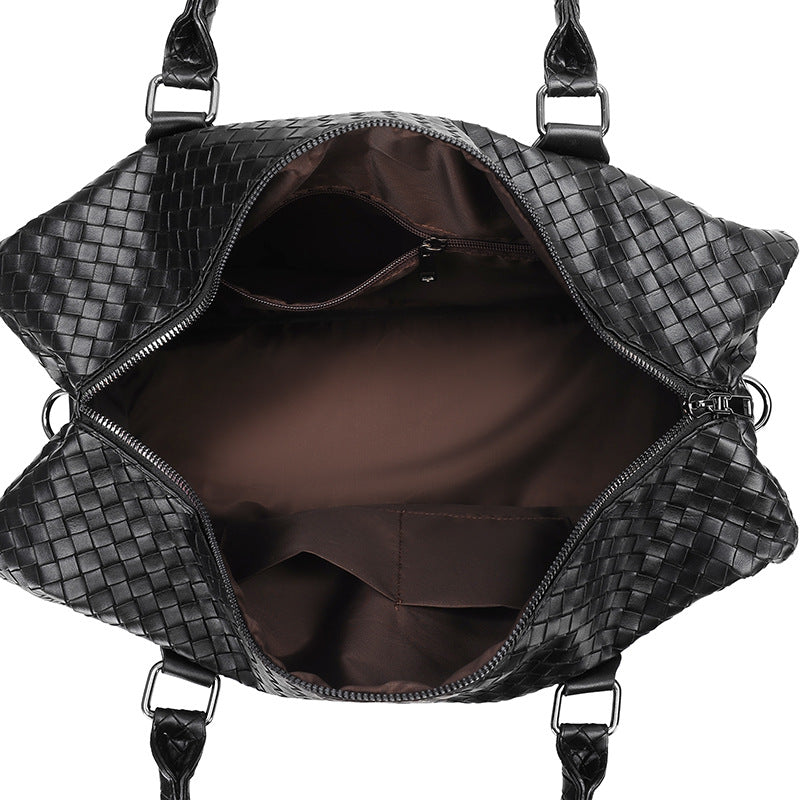 Siopsrl | Woven Leather Travel Duffel Siopsrl