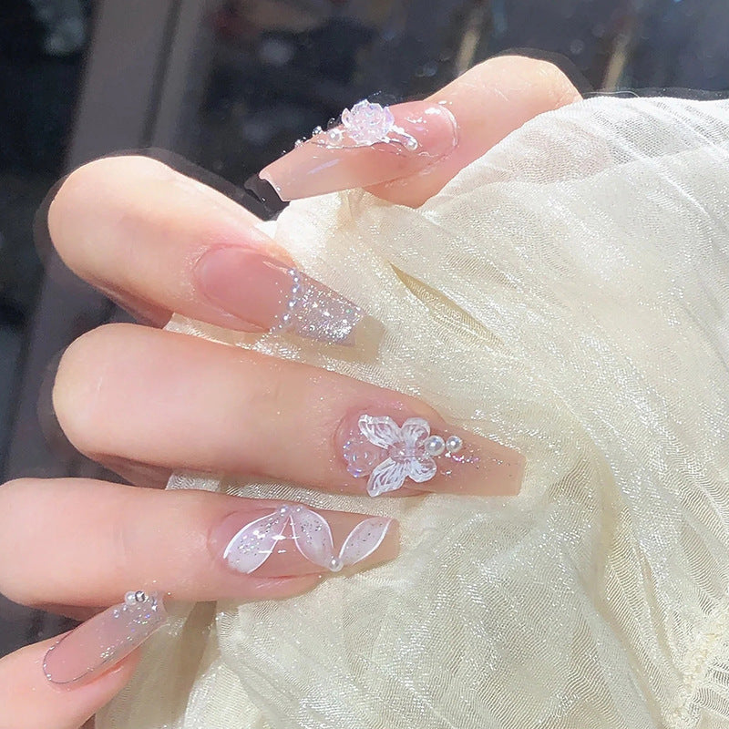 Siopsrl | Decorative Floral Press-On Nails Siopsrl