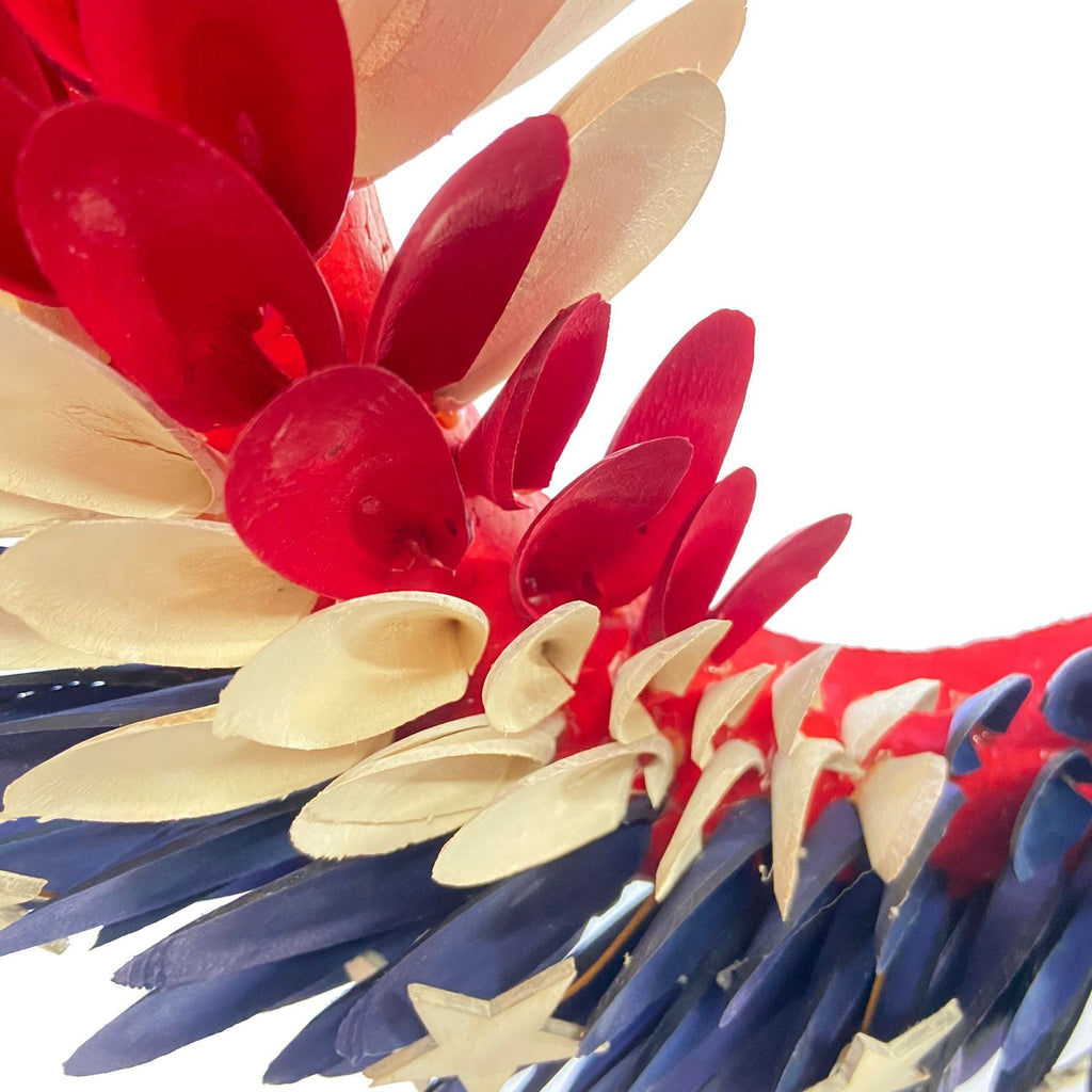 Siopsrl | Unisex nan more patriotic door wreath with realistic eagle head and handcrafted wooden feathers Siopsrl