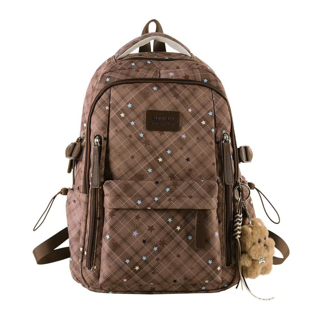 Siopsrl | Multi-Compartt Star-Patterned Backpack Siopsrl