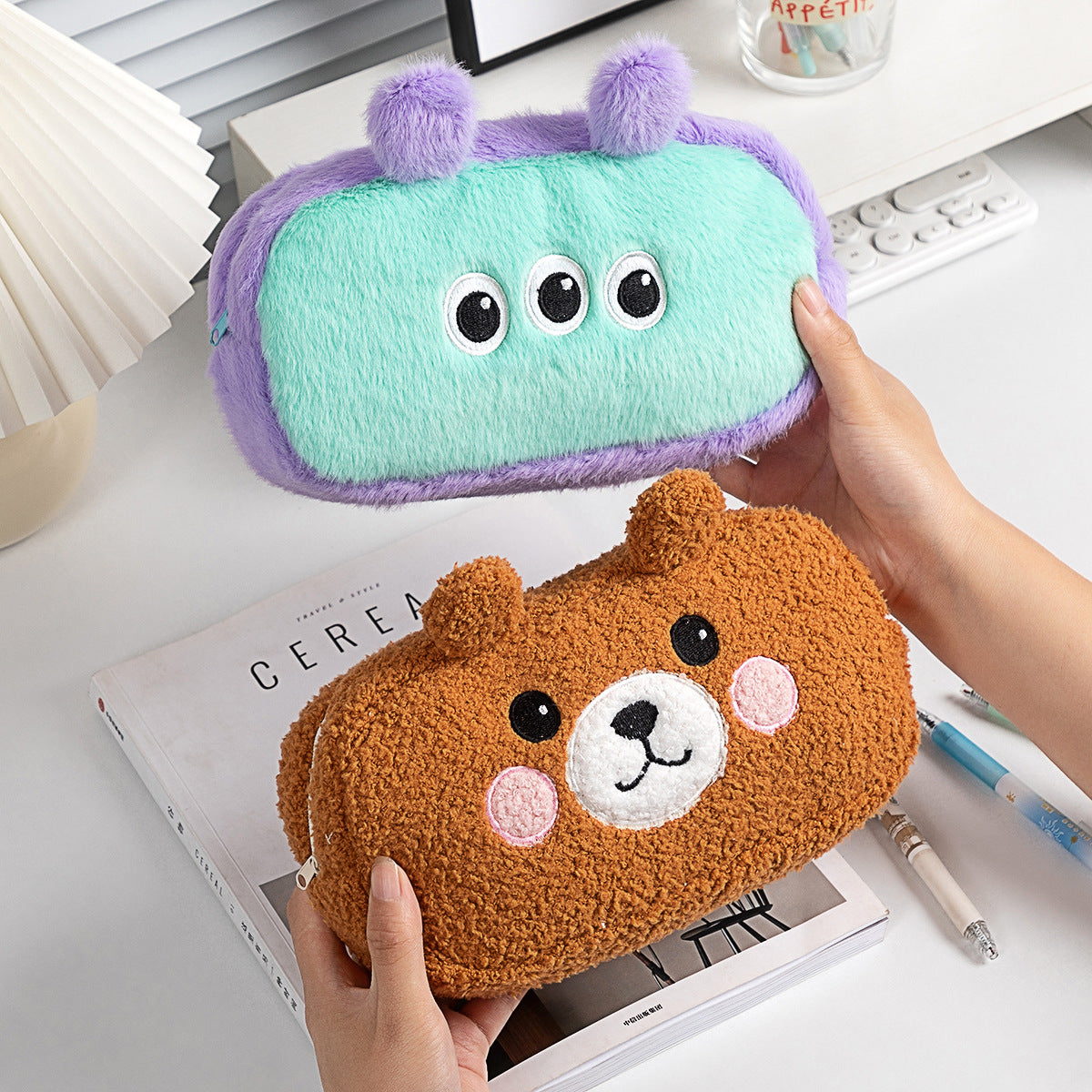 Siopsrl | Plush Cartoon Pencil Case Siopsrl