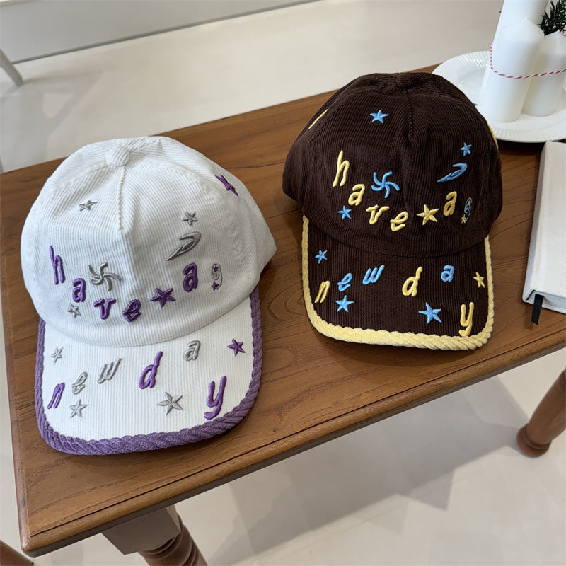 Siopsrl | Women's Embroidered Corduroy Baseball Cap Siopsrl