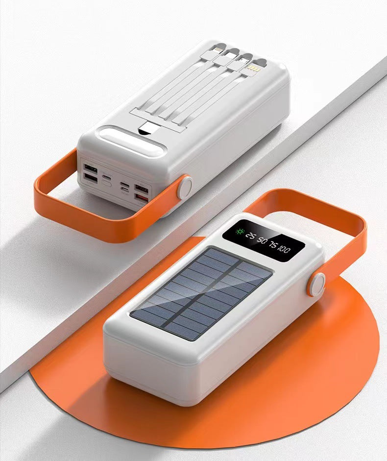 Siopsrl | Solar-powered power bank with integrated charging cables Siopsrl