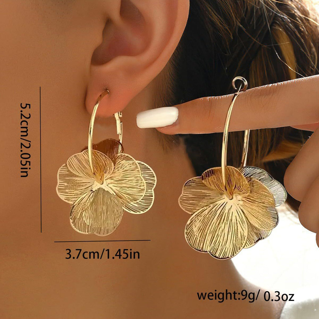 Siopsrl | Floral Filigree Hoop Earrings Siopsrl