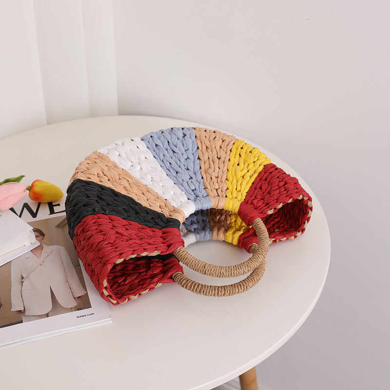 Siopsrl | Handmade wicker bag with colorful pattern Siopsrl