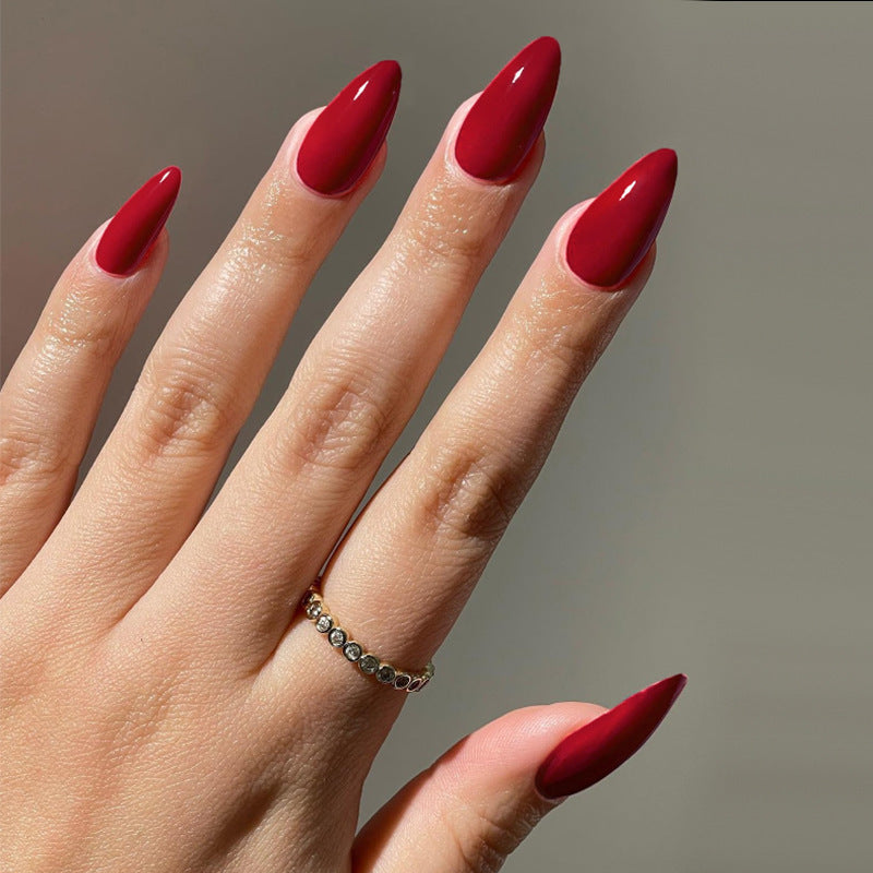 Siopsrl | Glossy Stiletto Press-On Nail Set with Durable Adhesive Siopsrl