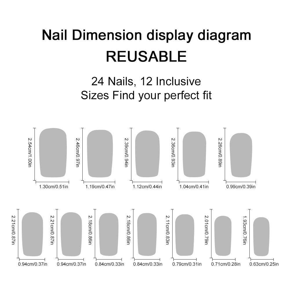 Siopsrl | Artificial nail set with romantic bows and heart patterns Siopsrl