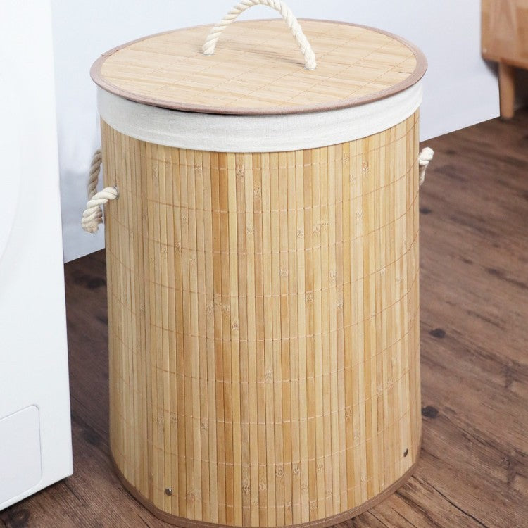 Storage basket with natural bamboo design Siopsrl