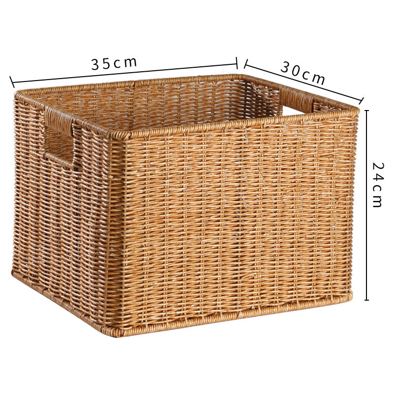Handcrafted Rectangular Wicker Storage Bin Siopsrl