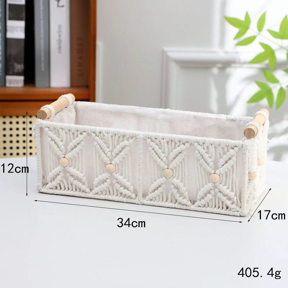 Decorative Macrame Storage Basket Siopsrl
