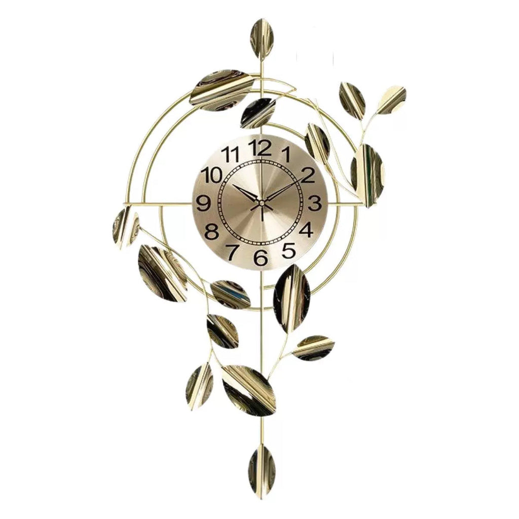 Decorative Wall Clock with Leaf Design Siopsrl