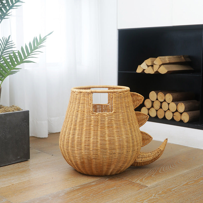 Creative Dinosaur-Shaped Woven Storage Basket Siopsrl