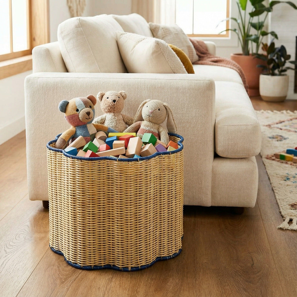 Stylish storage basket with wavy edge Siopsrl