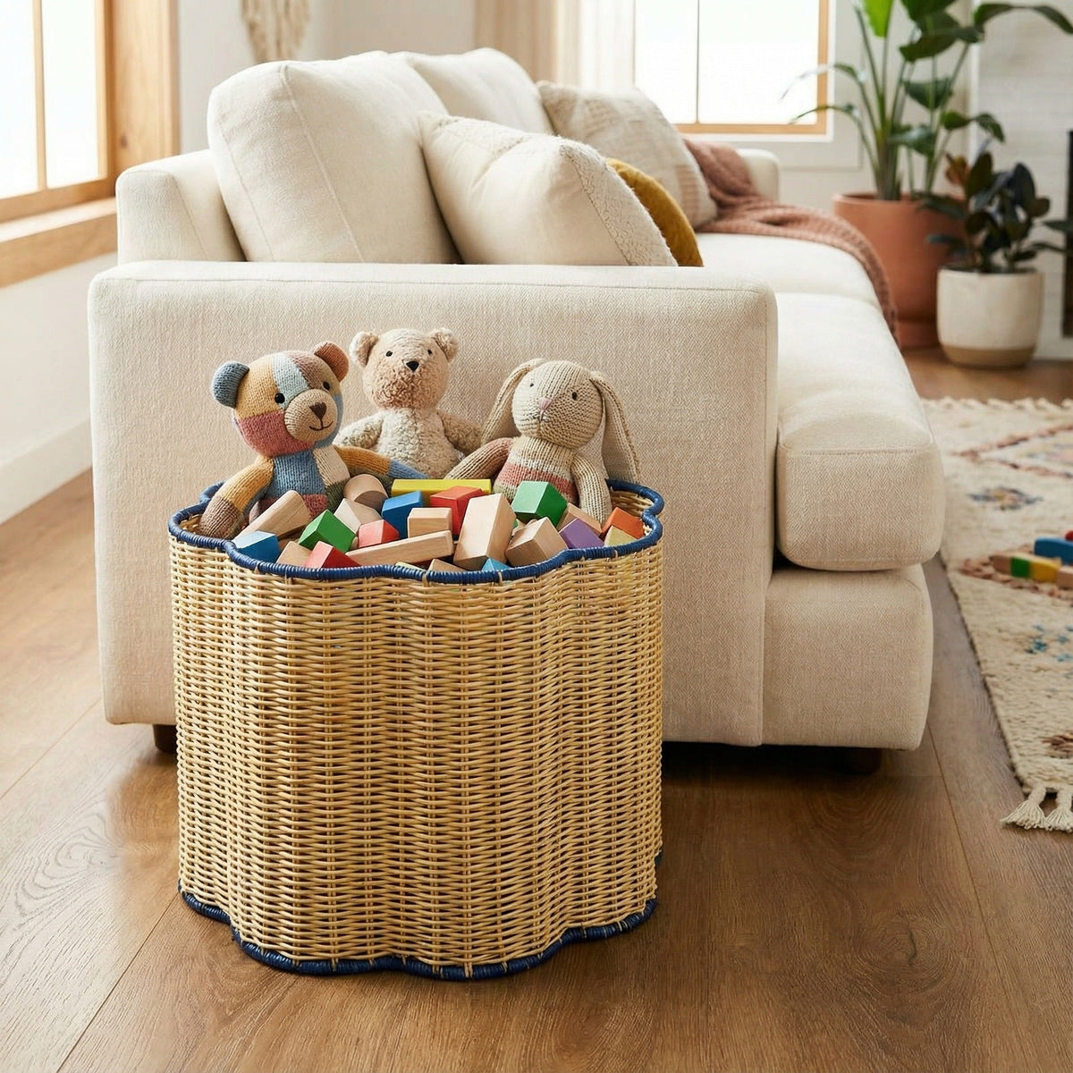 Stylish storage basket with wavy edge Siopsrl