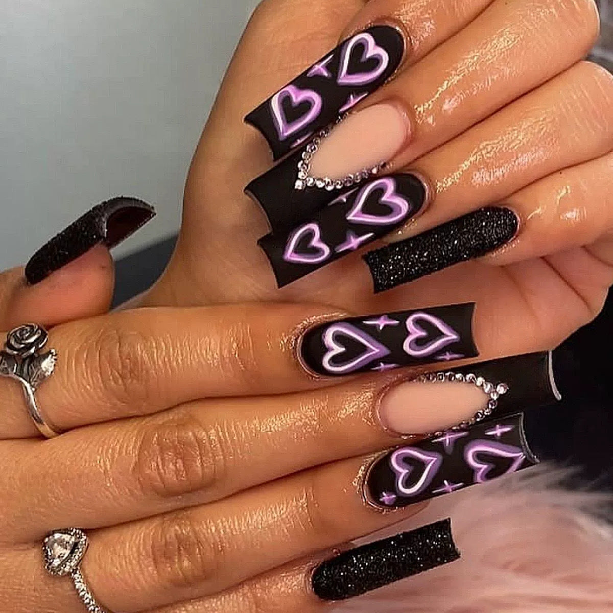 Siopsrl | Decorative Long Press-On Nail Extensions Siopsrl