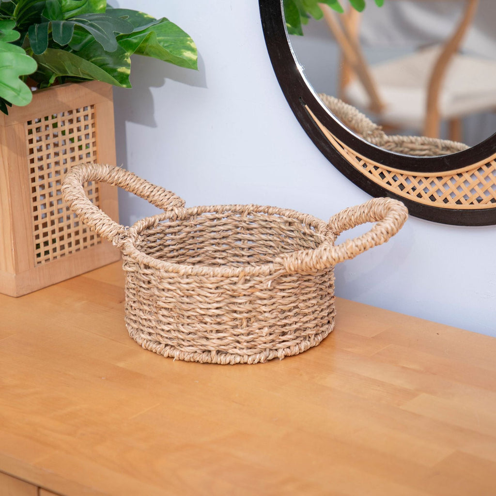 Handwoven Round Storage Basket Siopsrl