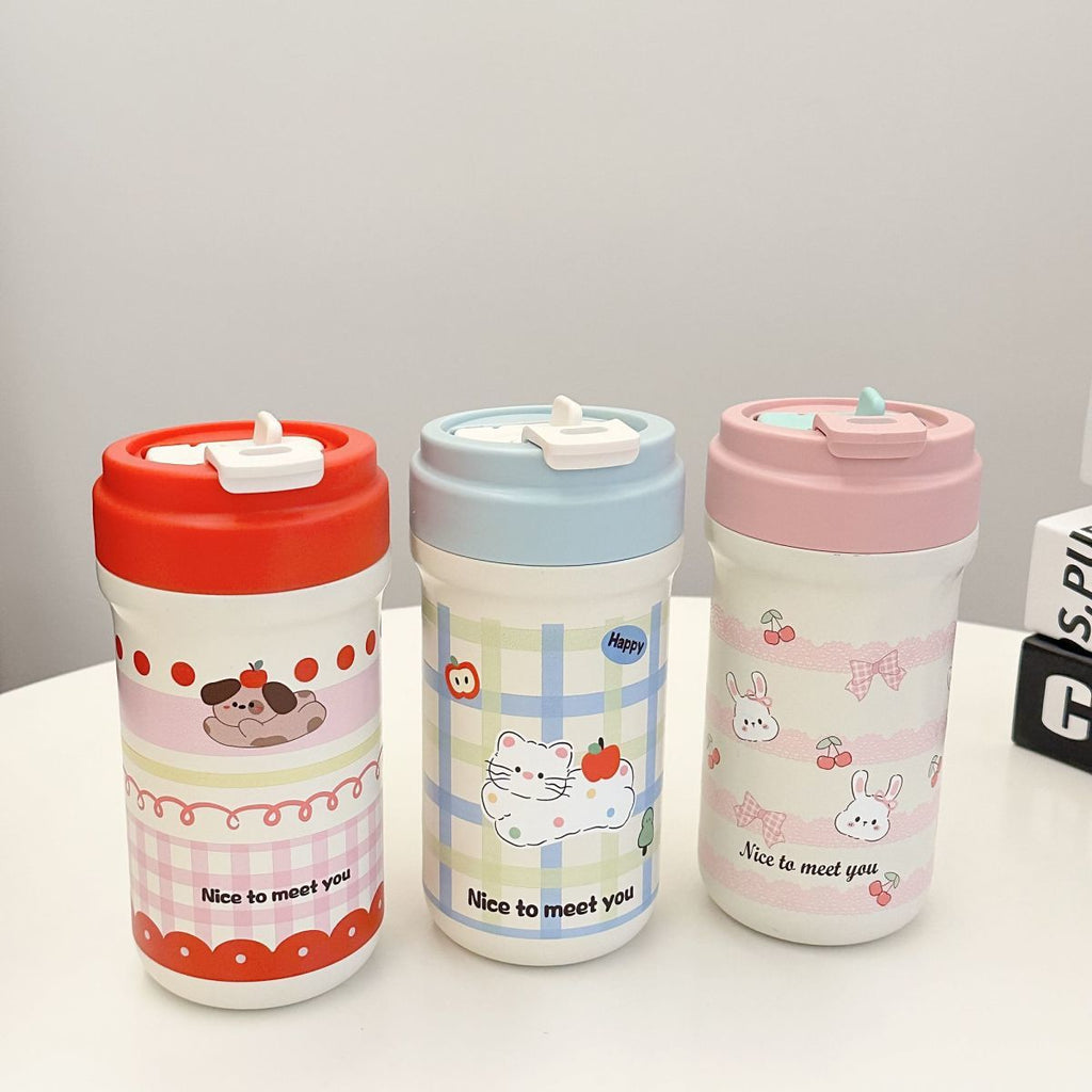 Siopsrl | Ladies Insulated Drinking Cup with Cheerful Rabbit Design Siopsrl