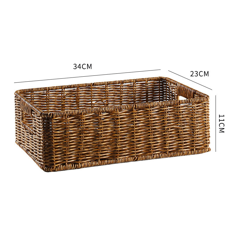 Handcrafted Large Rectangular Wicker Storage Basket Siopsrl