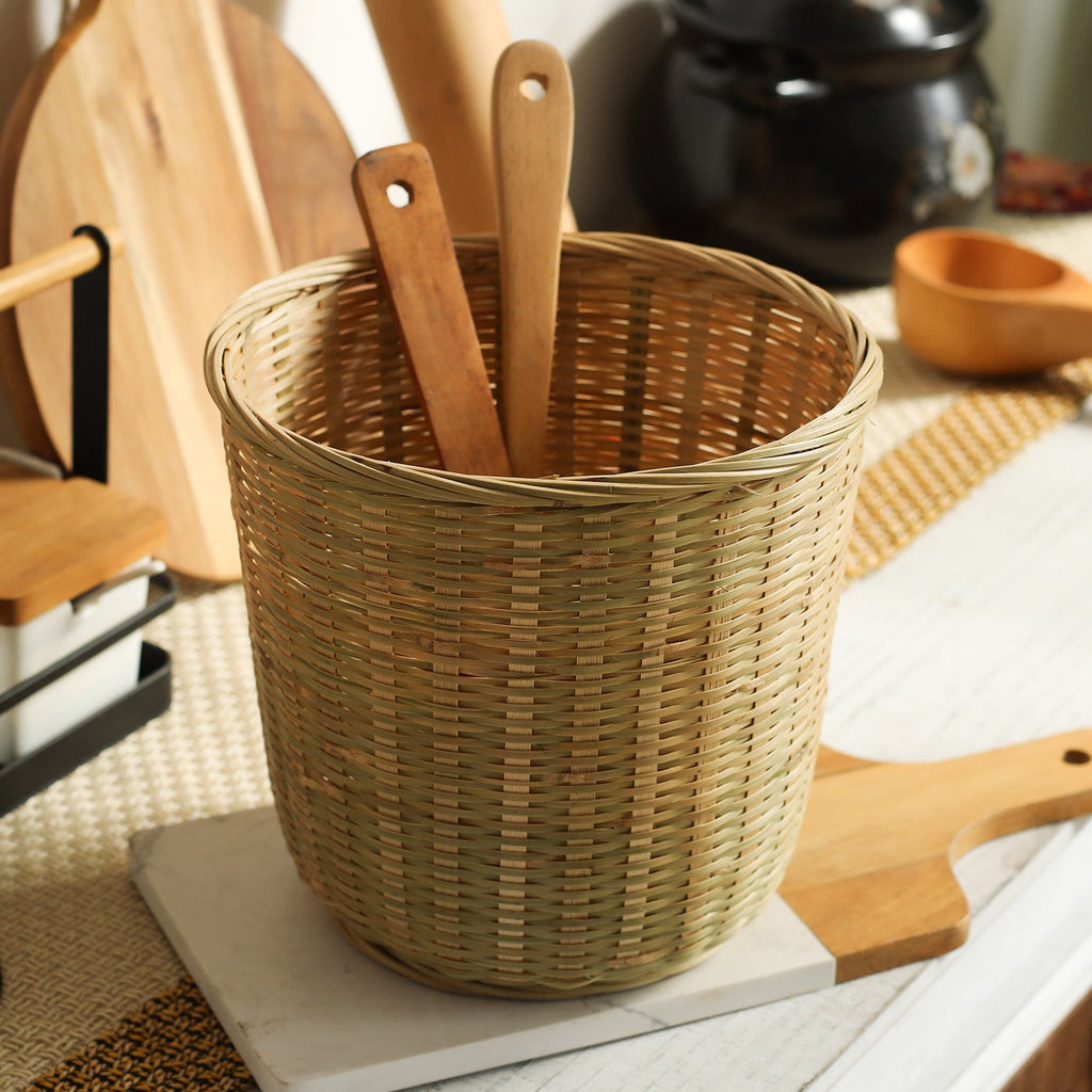 Natural Woven Waste Bin Siopsrl