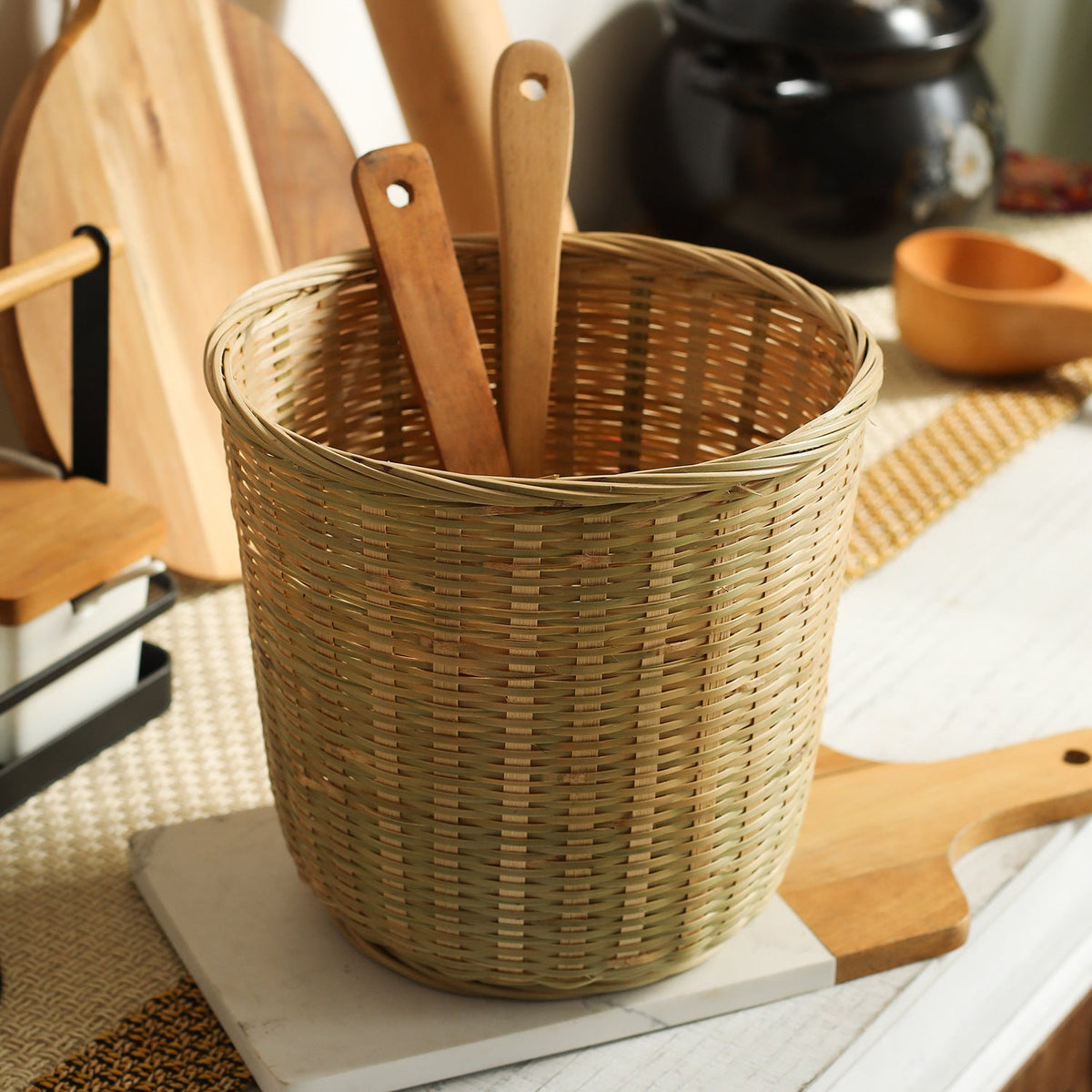 Natural Woven Waste Bin Siopsrl