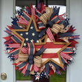 Siopsrl | Unisex nan more patriotic door wreath in star design made of wood and jute ribbons Siopsrl