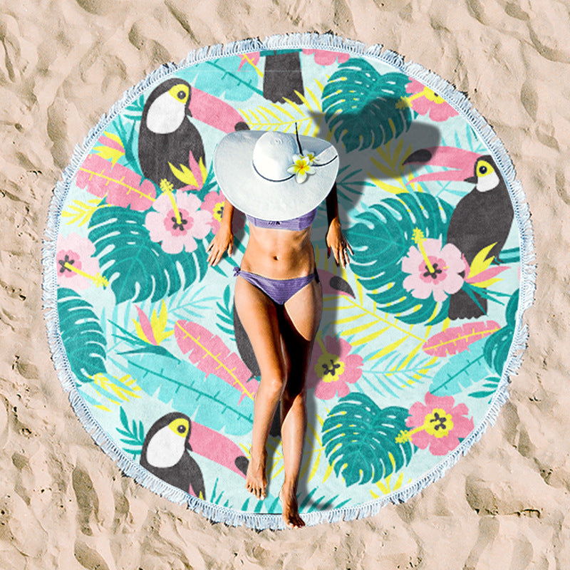 Siopsrl | Rundstrand towel with unique sunset design Siopsrl