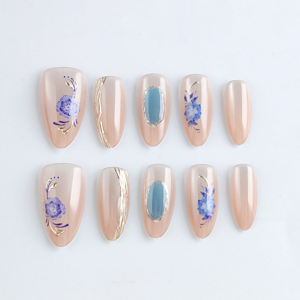 Siopsrl | Artistic Floral Press-On Nail Art Set Siopsrl