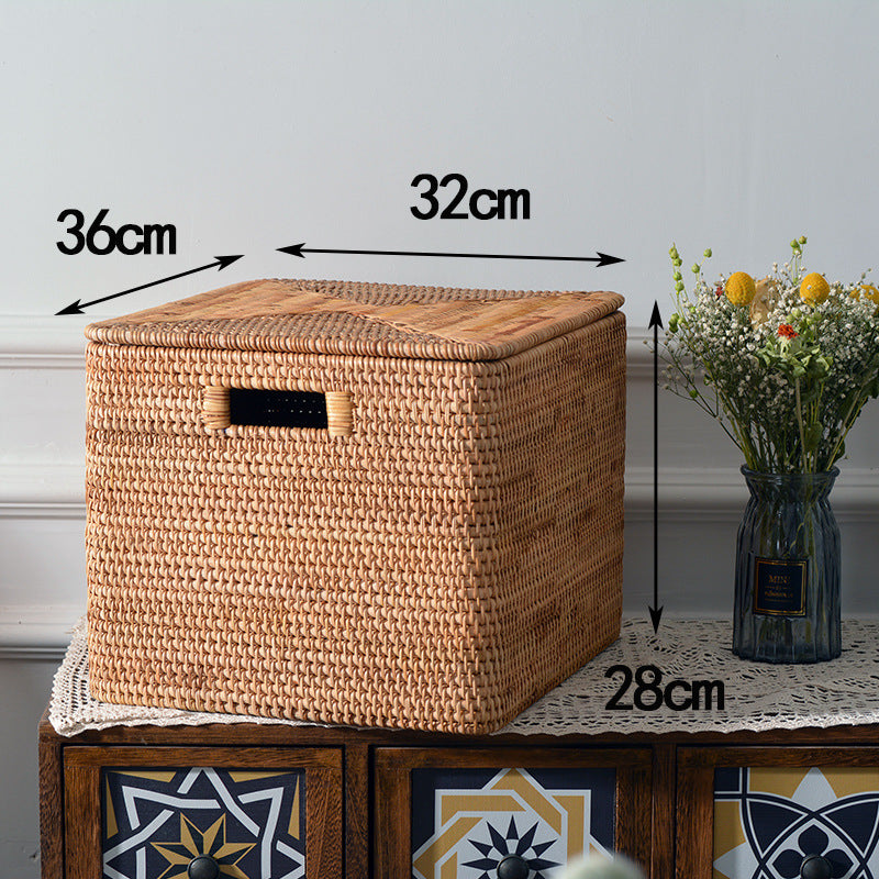 Women rectangular rattan storage basket Siopsrl